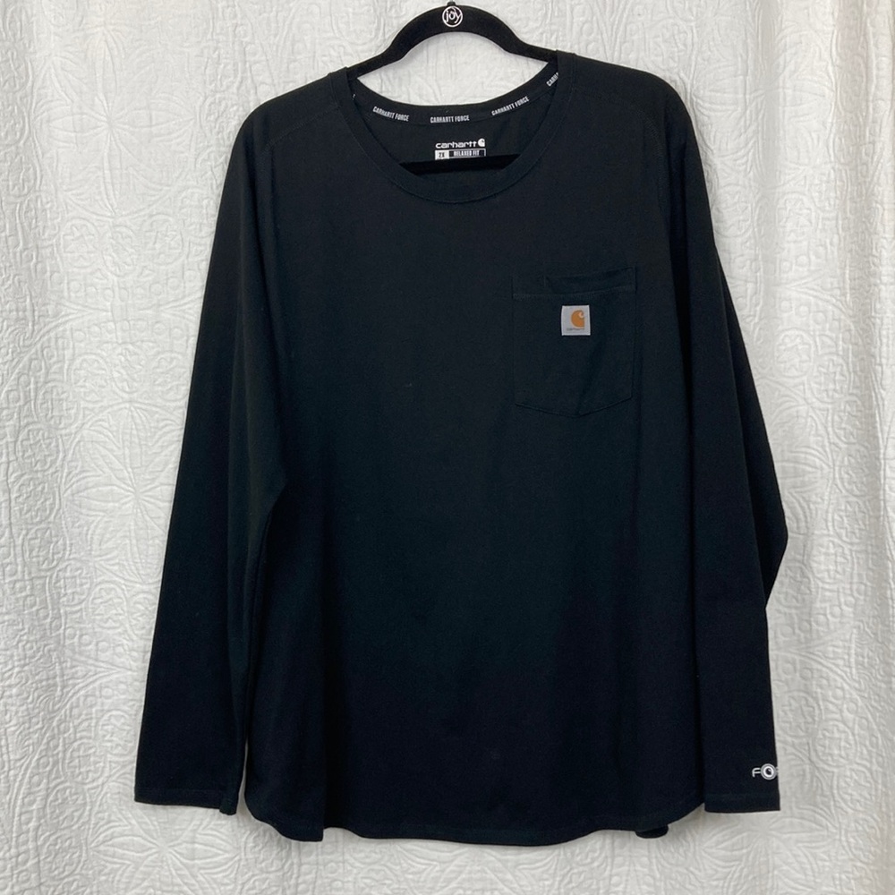 Carhartt Force Women’s Black Long Sleeve Shirt sz XXL (20-22)
